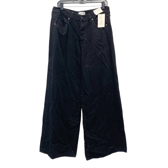 Universal Thread Women's Mid Rise Super Wide Leg Jeans Black Size 8 Reg - Picture 2 of 7
